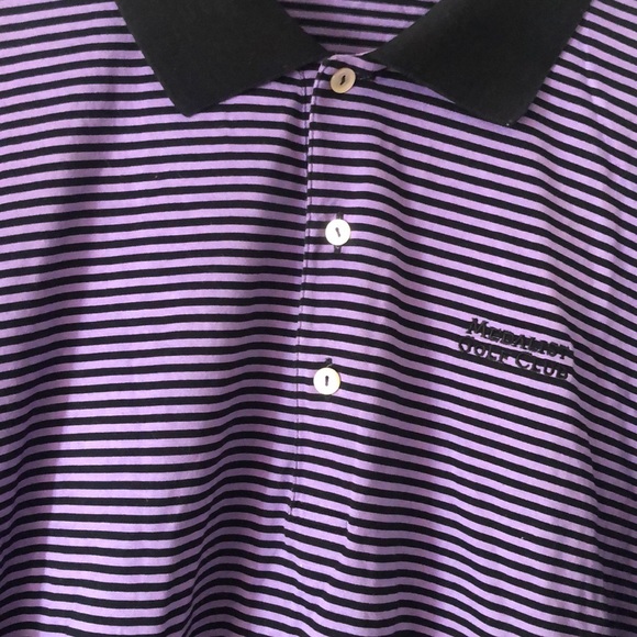 Peter Milllar fall medalist polo town crafted purple striped collar golf shirt - Picture 7 of 12